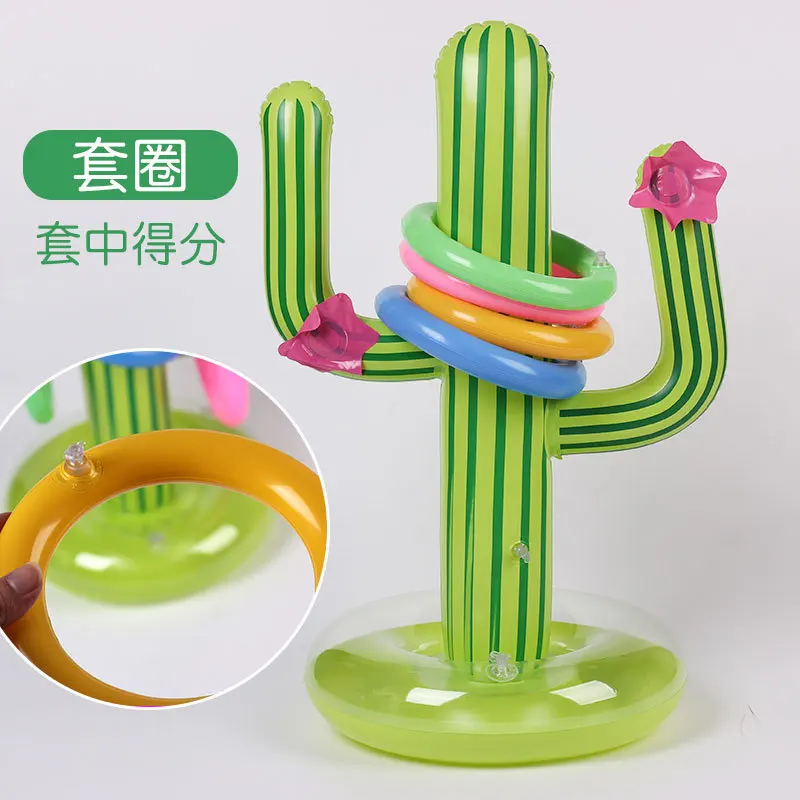 

Надувная игра-кольцеброс из ПВХ «Кактус» – водная игрушка, украшение для вечеринки в стиле кокосовой пальмы, праздничный декор, украшение для бассейна, для развлечений на открытом воздухе