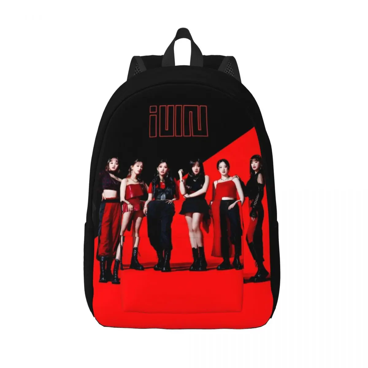 (G) mochila I-DLE adolescentes para hombres y mujeres, morral deportivo para estudiantes de negocios, Grupo k-pop, bolsas de lona universitarias