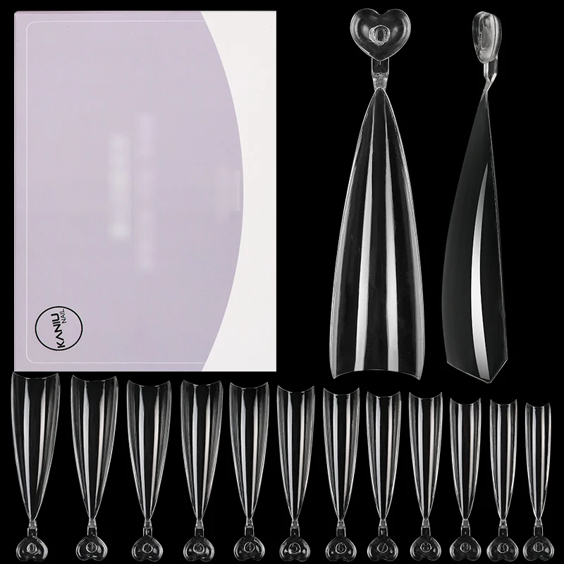 KANIU Crease-Free High-Transparency Bend-Resistant Heart-Shaped Nail Tips For Creating European And American-Style Manicures