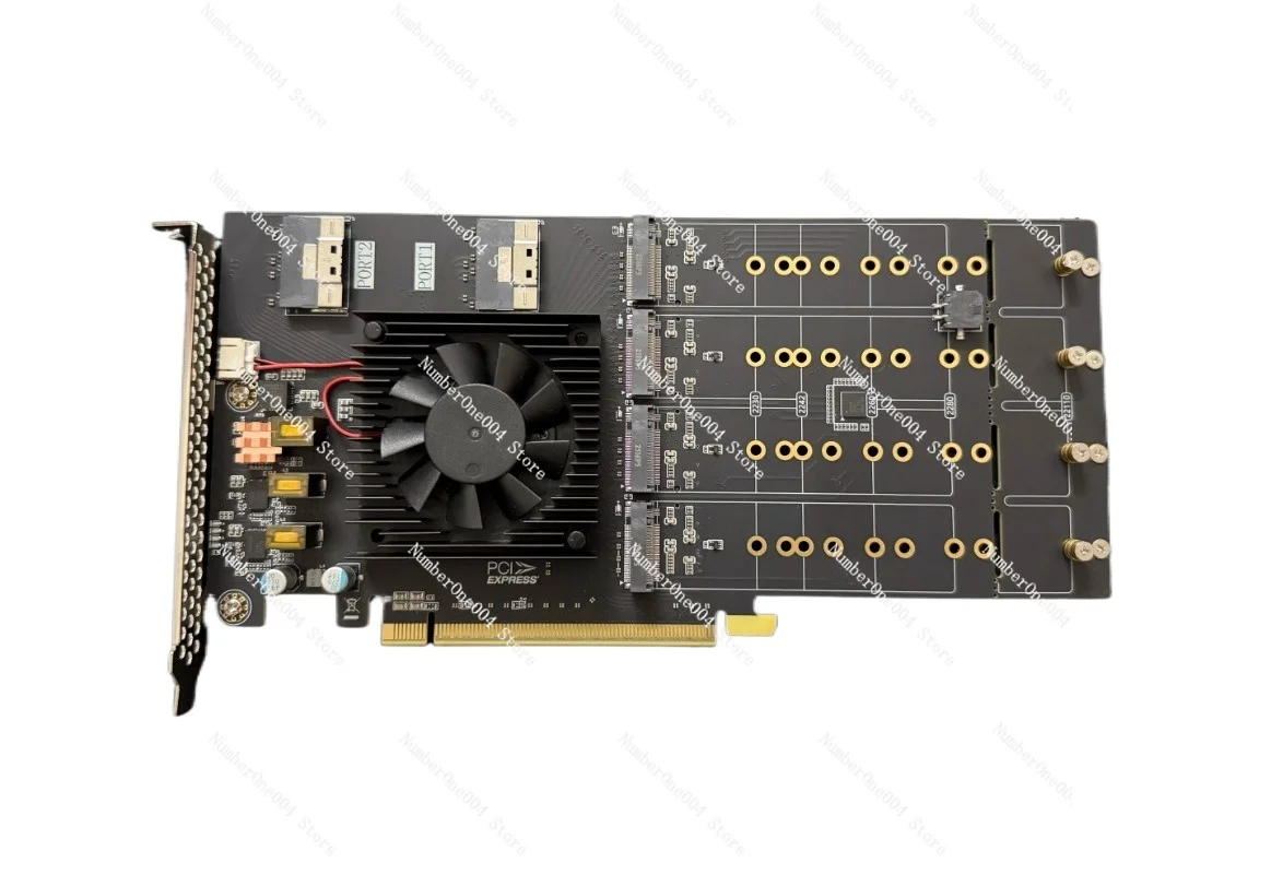 

Split-free drive-free plx4.0 twelve disc M.2 /U2 full/half high PCIE expansion card, silent
