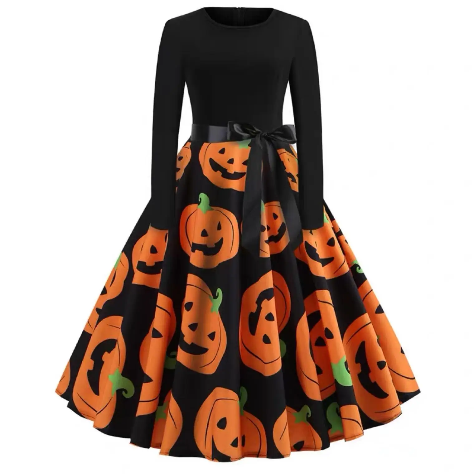 Fantaisie citrouille loween Costume Vintage femme Par Dr t-quarts Sve Polyester Ciwalk printemps