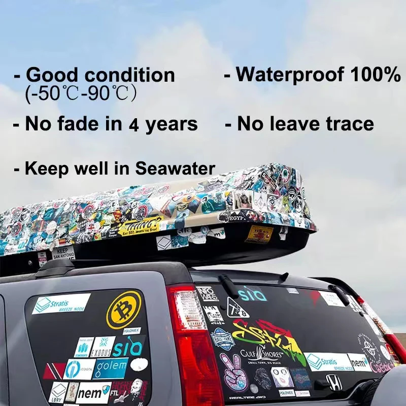 10pcs 8CM Wholesal Vinyl Car Stickers and Decals Laptop Military Tractical Pegatinas Waterproof PVC Car Macbook Motor Bottle