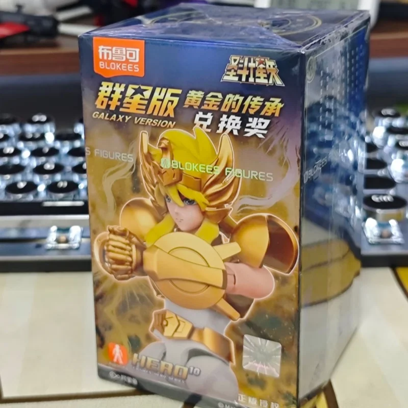 

Blokees Saint Seiya Galaxy версия 2, Золотая версия Cygnus Hyoga, фигурки героев на Хэллоуин, Рождественский подарок, аниме-фигурки, игрушки