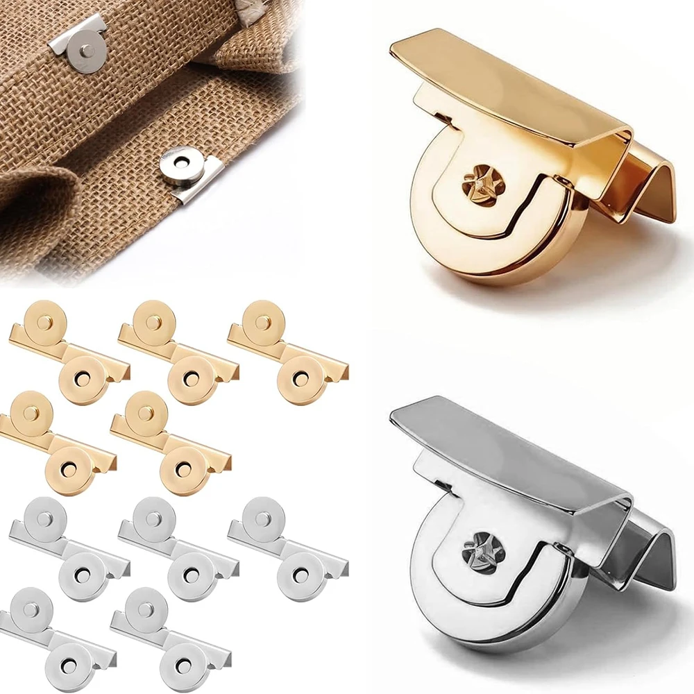 

10Pair Snap Buttons No Sewing Required Magnetic Buckle Clasp for Clothing Heavy Duty Metal Snap Fasteners for Bags Curtains