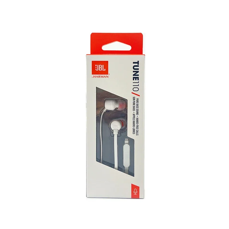الأصلي JBL TUNE 110 T110 3.5 مللي متر جاك السلكية سماعات أذن داخل الأذن مع زر واحد عن بعد سماعة مع ميكروفون مدمج