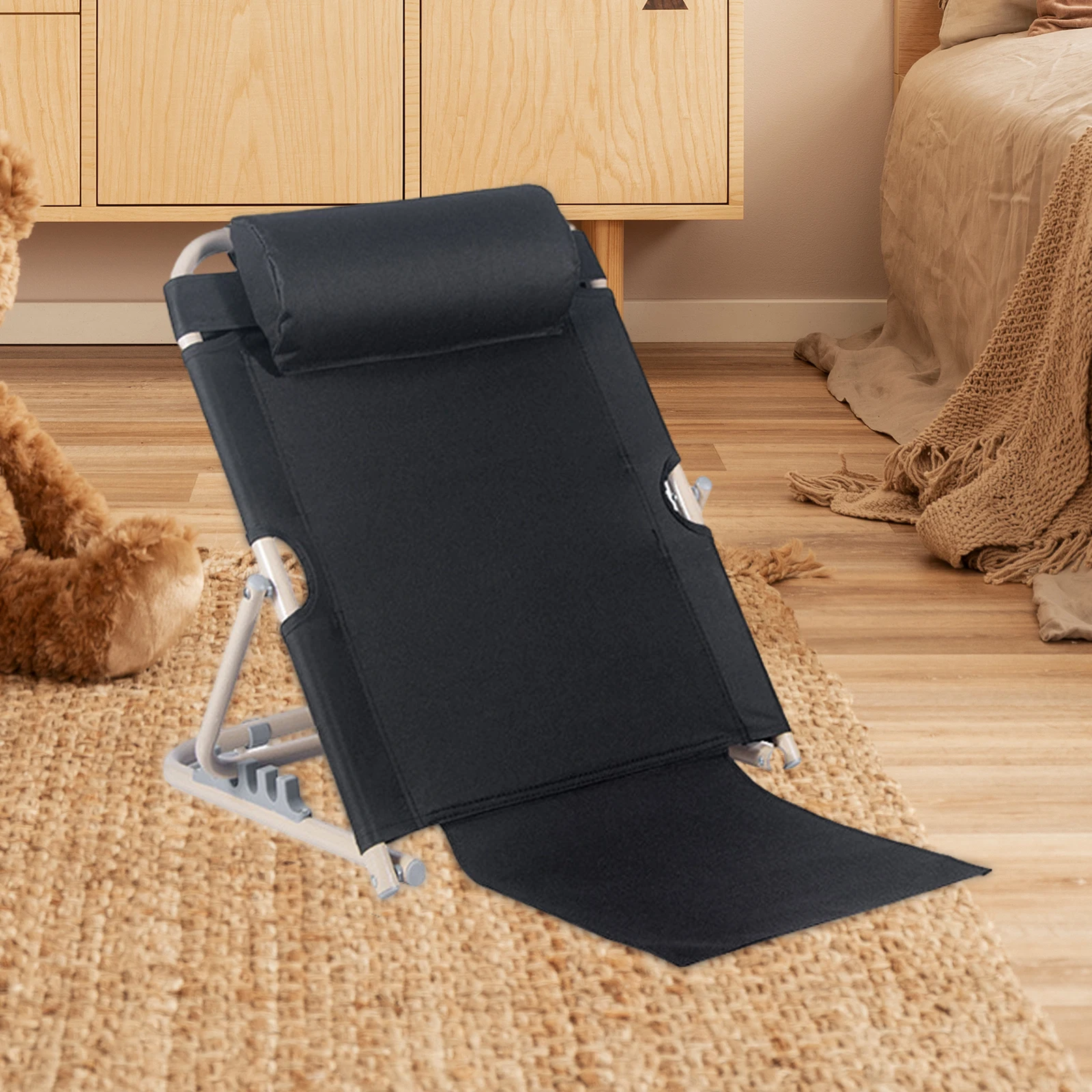 Lifting Bed Backrest for Adult Multi Function Folding Adjustable Floor Chair Nursing Backrest Bed Chair for Bedroom Dormitory