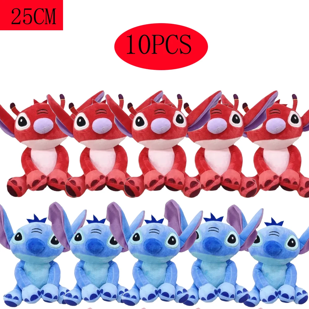 10 pçs brinquedo de pelúcia ponto original anime figuras lilo & ponto bonito brinquedos de pelúcia filme periféricos ornamentos macios presente aniversário