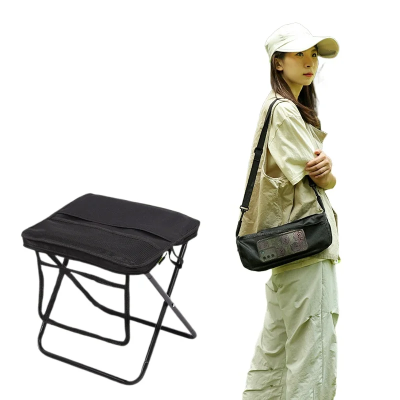 Crossbody folding chair, portable, small stool, handbag-style chair，Large load-bearing capacity
