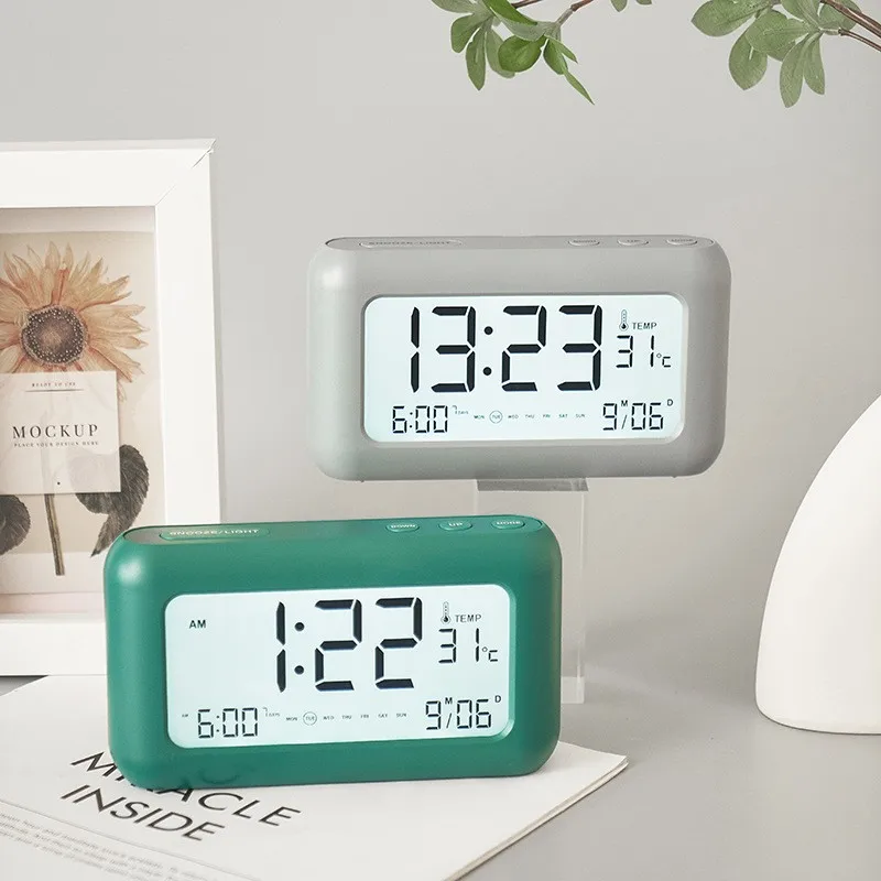 Charging  Alarm Clock  Simple Bedroom Bedside Electronic Clocks Digital LCD Multi-function Watch Snooze Backlight Table Clock