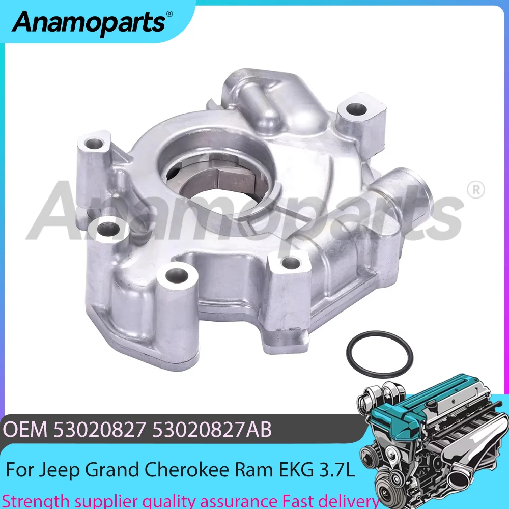Bomba de Aceite para Motor Compatible con Dodge Ram Chrysler Aspen Mitsubishi Jeep Grand Cherokee EVA EKG 2002-2013, Motores 3.7 y 4.7L V6 V8 a Gasolina