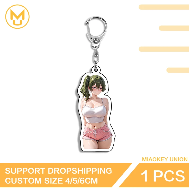 Ubel NSFW Anime Figure Fashion Standing Posture Double Sided Key Chain Fancy Ingenious Combo Set Personality Amusing Jewelry