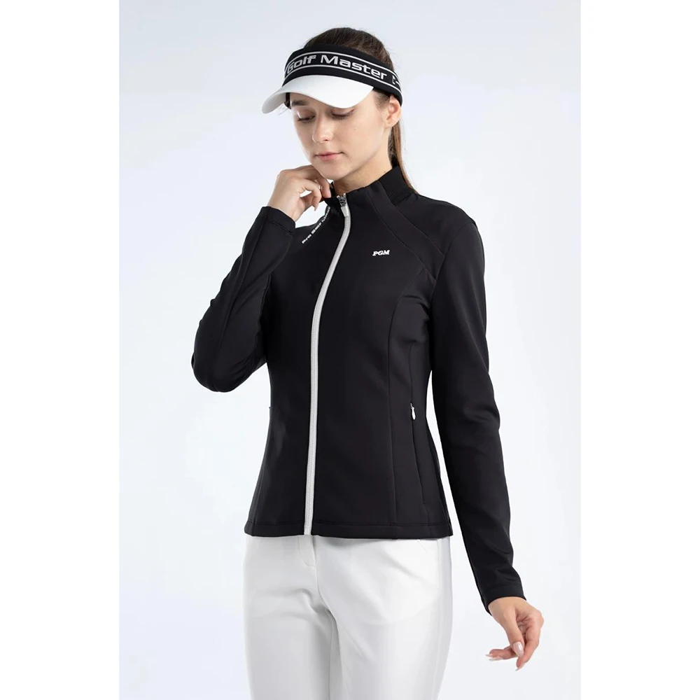 

PGM Golf Wear Autumn Winter Women's Clothing Golf Jacket Zipper Pocket Windproof Warm Comfortable Stand-up Collar Coat YF645