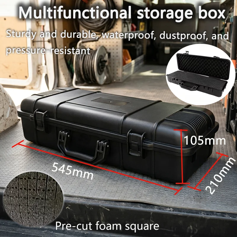 Waterproof Hard Carry Tool Case Organizer Storage Box Camera Photography Sights Safety Protector Instrument Tool Box with Sponge