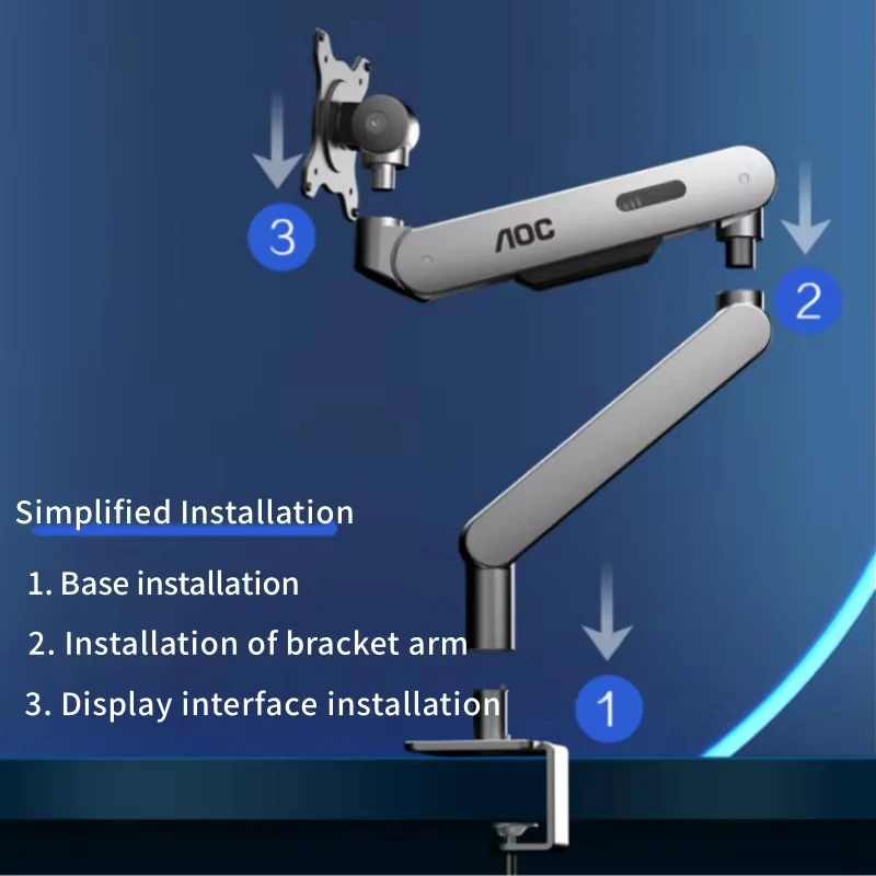 Computer monitor robotic arm computer display screen lifting cantilever base adjustable