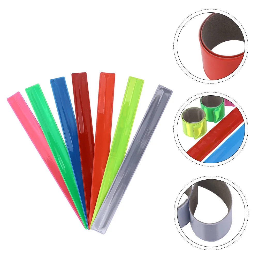 7 قطع من الأساور الليلية المتوهجة للأطفال، أساور صفعة مضيئة لحفلات أعياد الميلاد، حلقة تصفيق للأطفال #5