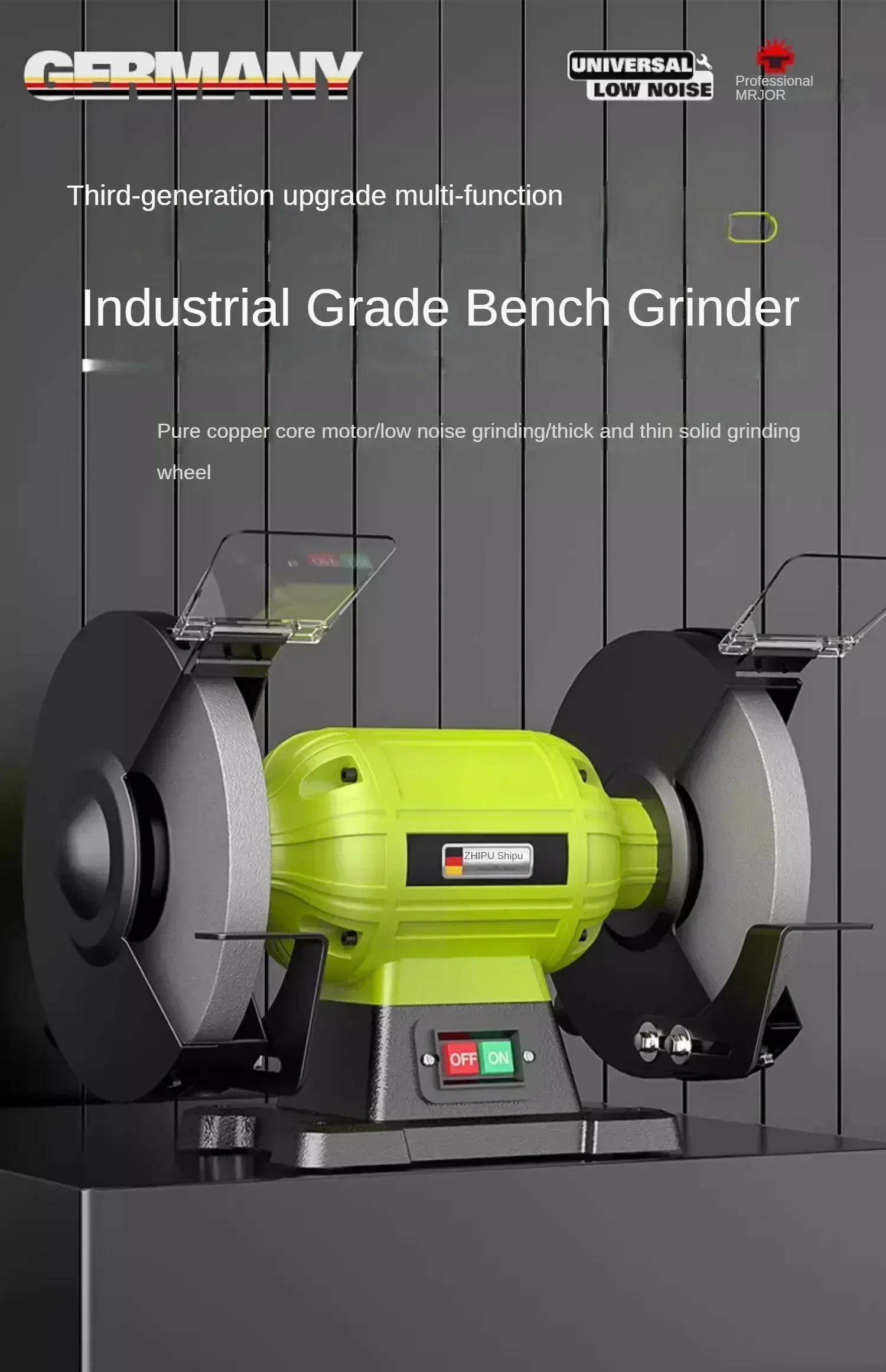 

220V Industrial grade desktop grinding wheel machine with protective cover for polishing and grinding A
