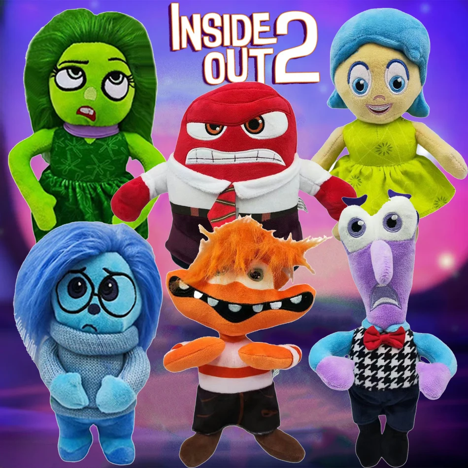 

Inside Out 2 Plush Dolls Inside Out Plush Toy Cute Cartoon Plushie Doll Soft Stuffed Anime Periphery Toys Kids Birthday Gift's