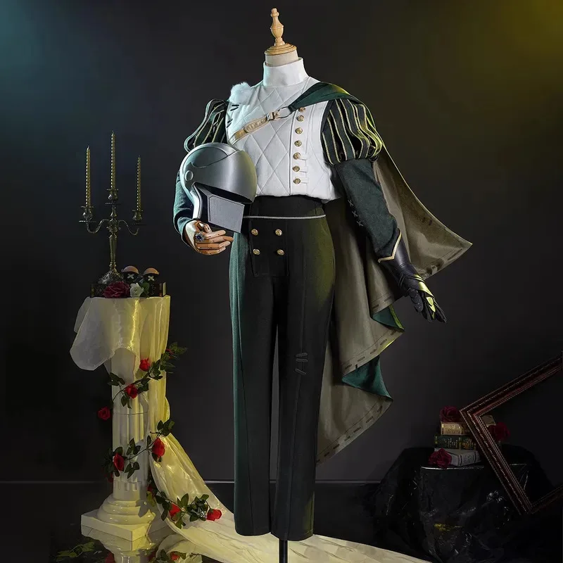 Identity V Kostum Ksatria Penyelamat Baru Richard Sterling Cosplay untuk Pakaian Bermain Peran Natal Hallowmas Wig Pria Wanita Ir;l5