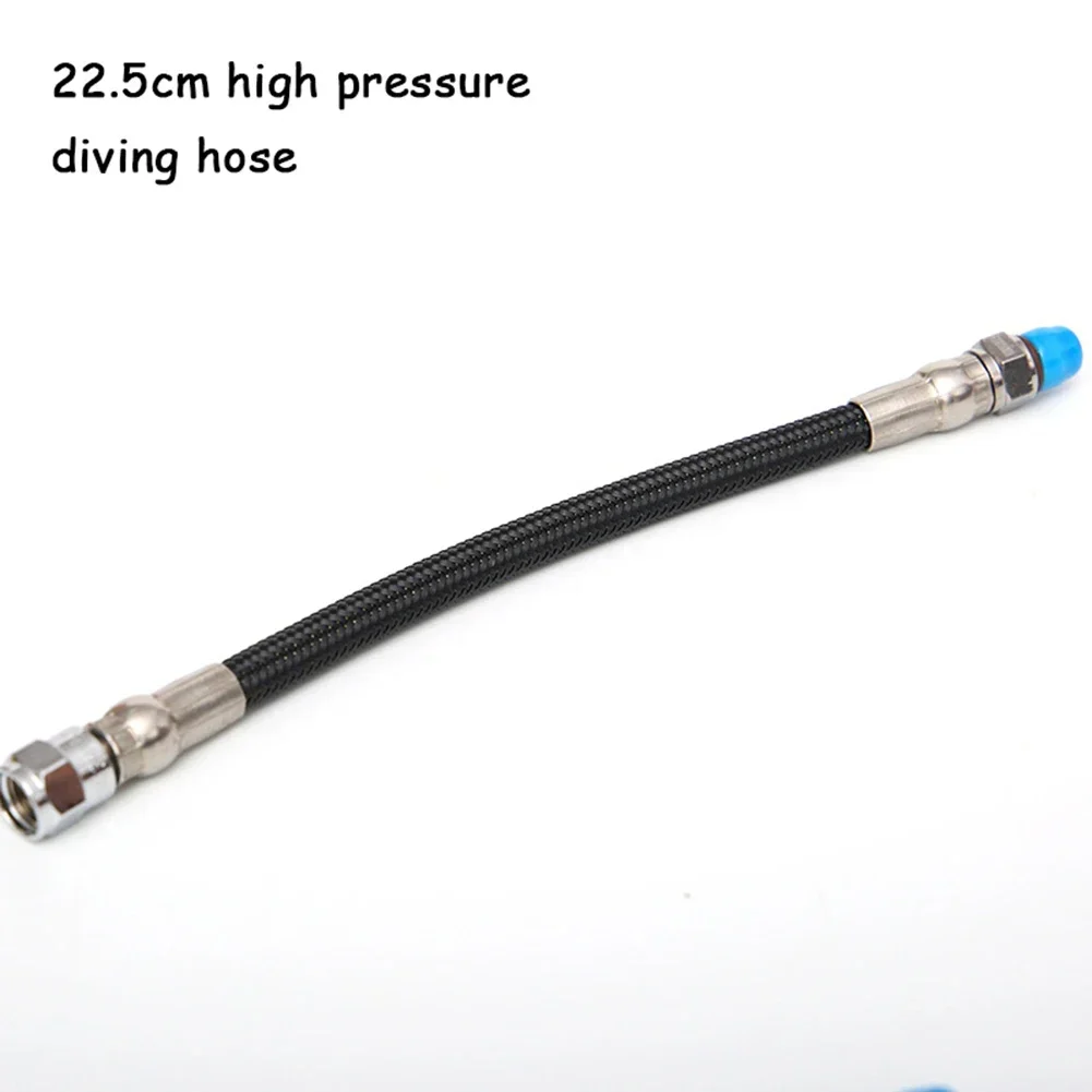 For SPG Gauge 1st Stage Gauge Scuba Diving High Pressure Hose Black Diameter 10mm/0.4 Inch High Quality Brand New