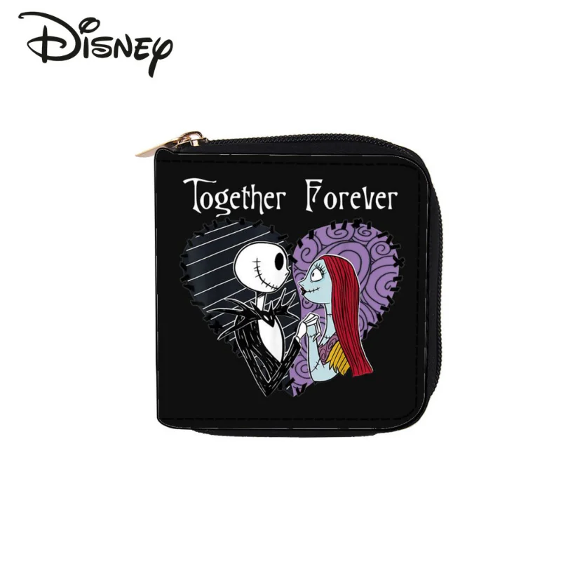 Disney Halloween Jack Fashion Men\'s Wallet Multifunctional Storage Student ID Card Bag Cartoon Short Women\'s Zero Wallet