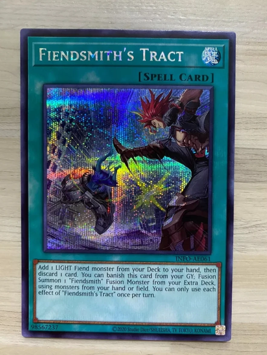 

Yugioh KONAMI Duel Monsters INFO-AE061 Fiendsmith's Tract Secret Rare Asian English Collection Mint Card