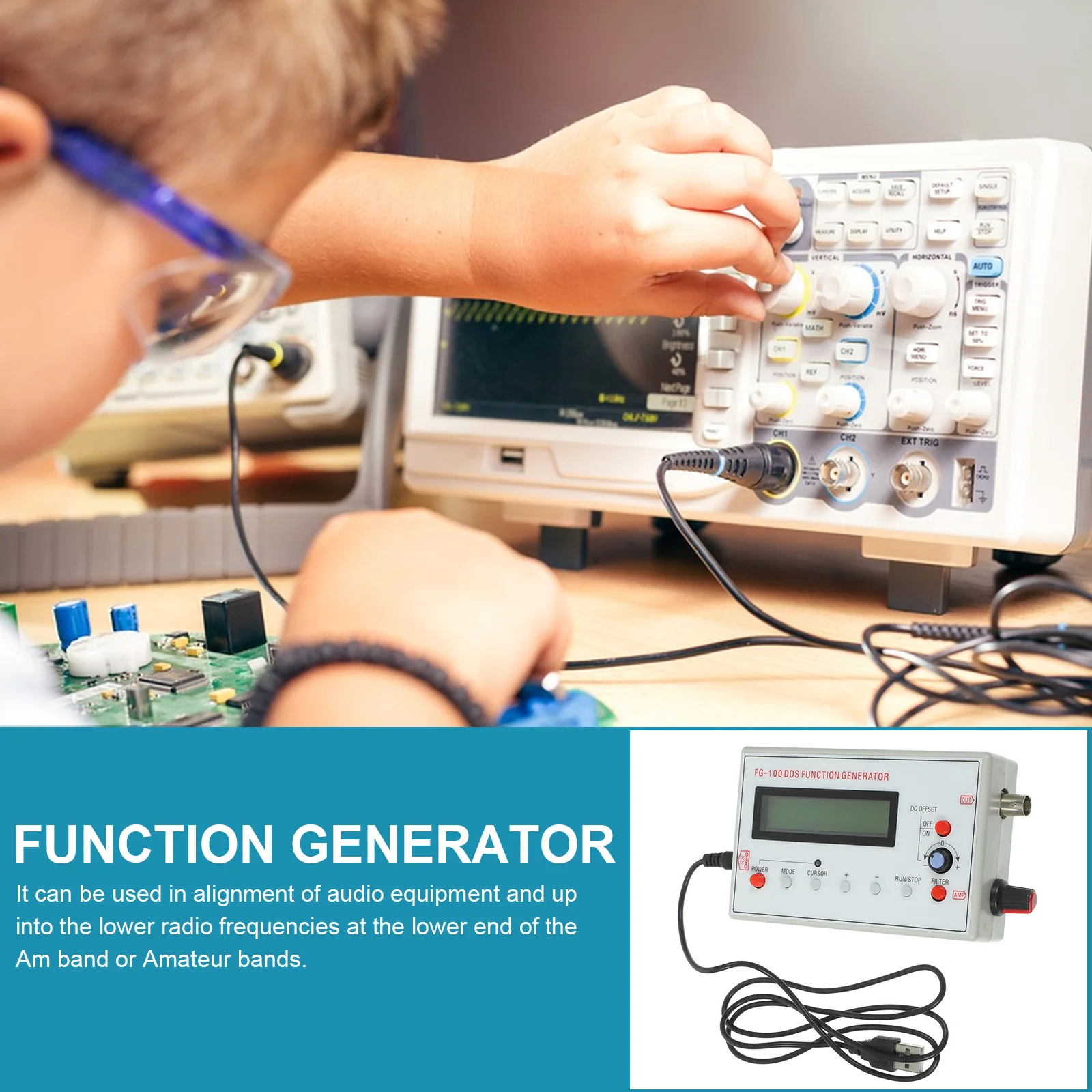 

15MHz DDS Counter Arbitrary Waveform Dual Channel Kit Sine Triangle Square 1Hz 500KHz 3 5V 10V