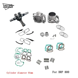 Engine Rebuild Cylinder Kit Crankshaft Assy Plain Bearing Gasket Kit For ODES  BRP  Outlander Renegade Maverick 800