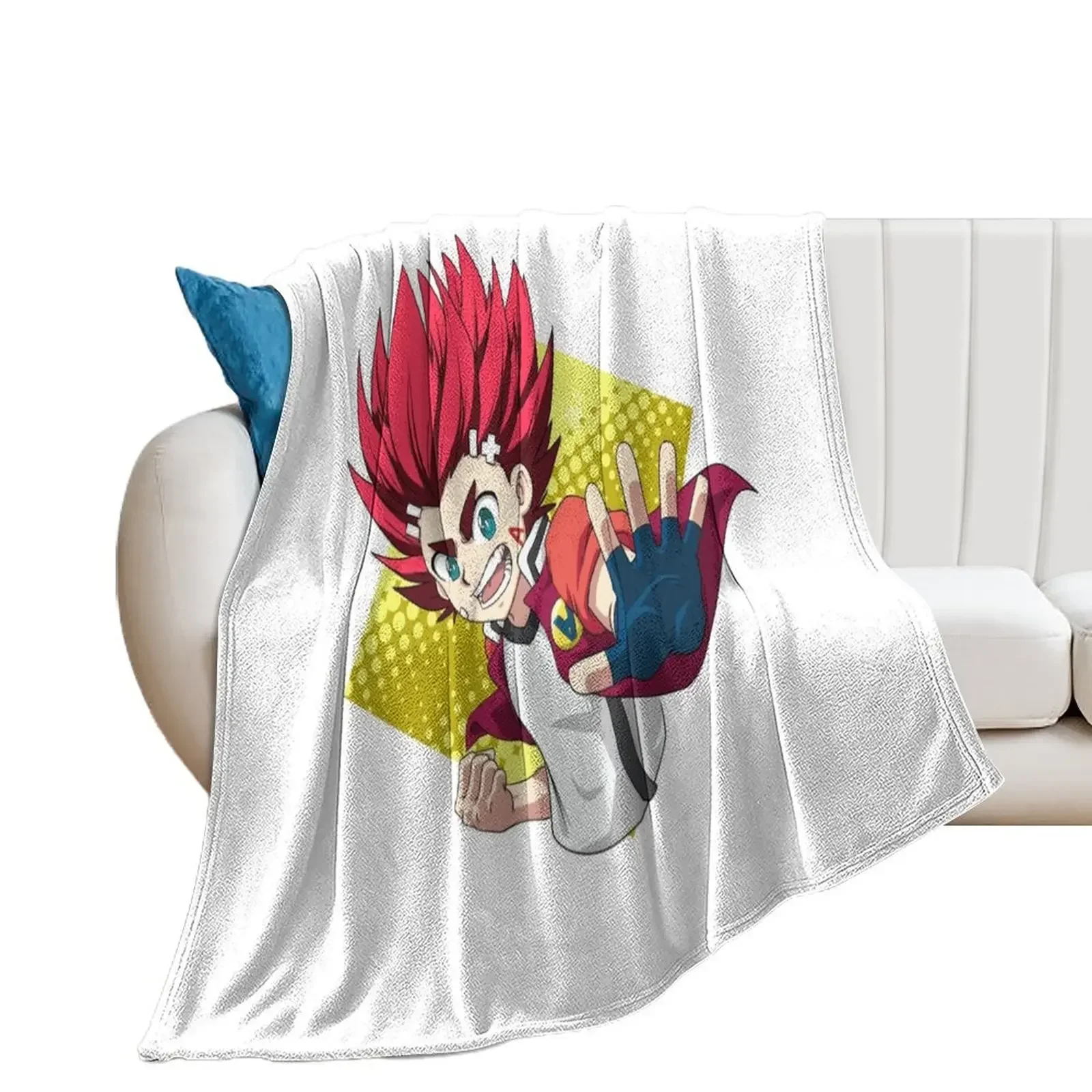 Super Aiger Akabane from Beyblade Burst Turbo Throw Blanket Camping Polar Blankets For Bed Blankets