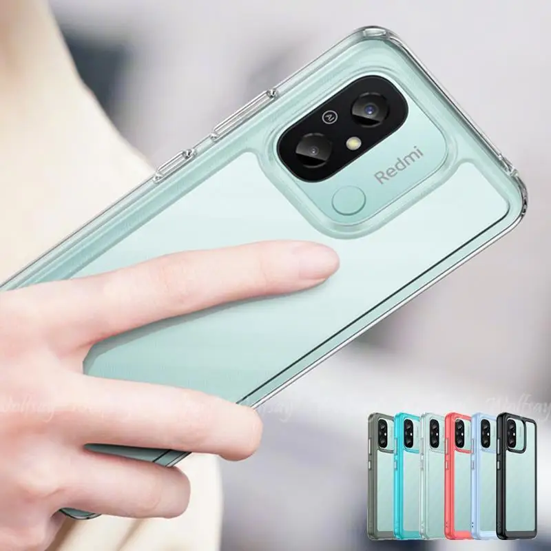 

For Xiaomi Redmi 12C Case Silicone Clear Bumper For Redmi 12C Case TPU Border Shockproof Case Redmi 12C 11A 10 10A 10C Cover
