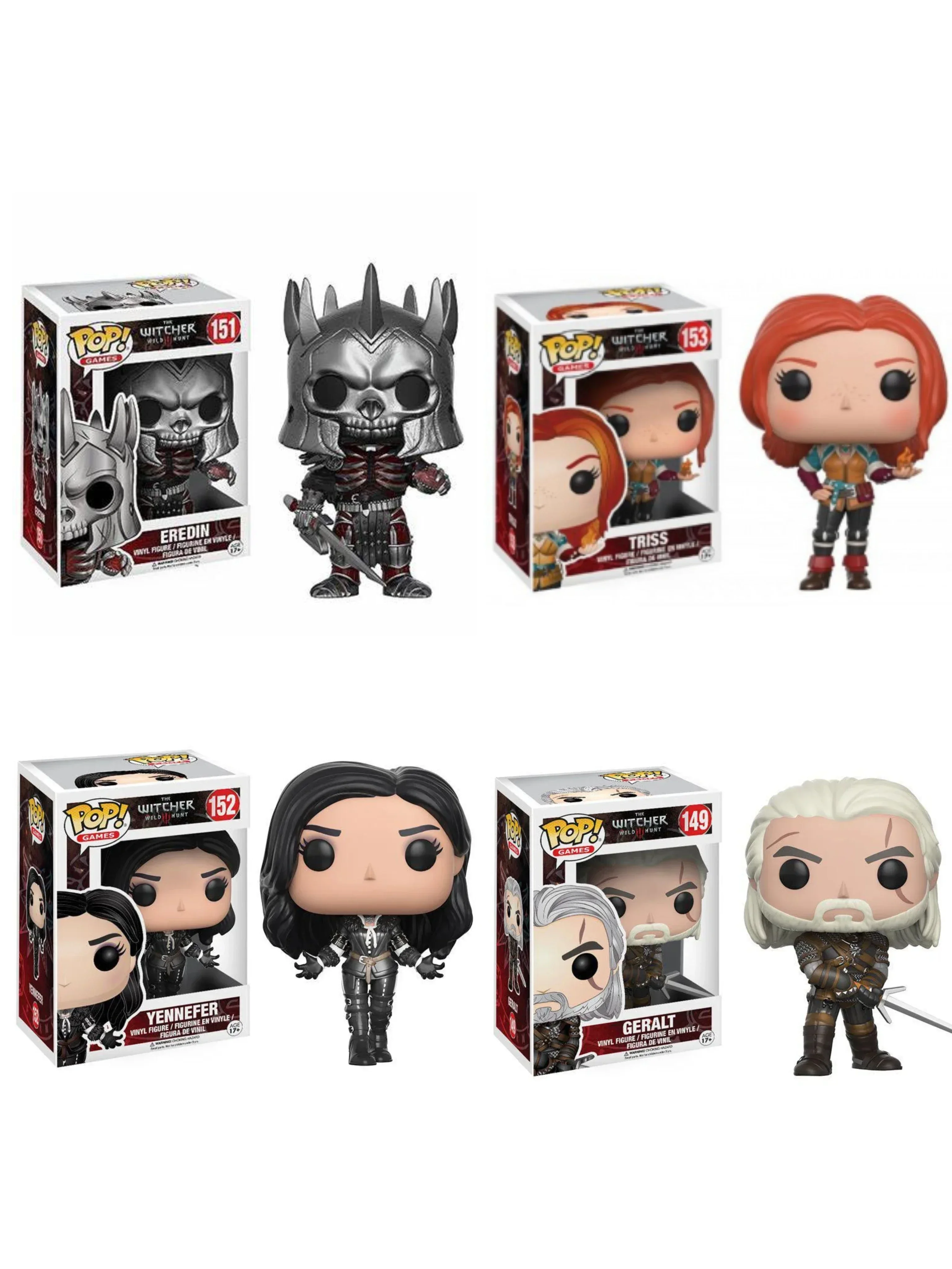 FUNKO GAMES The Witchers Wild Hunt EREDIN 151# TRISS 153# YENNEFER 152# Vinyl Action Figure CIRI & GERALT Collection Model Toys