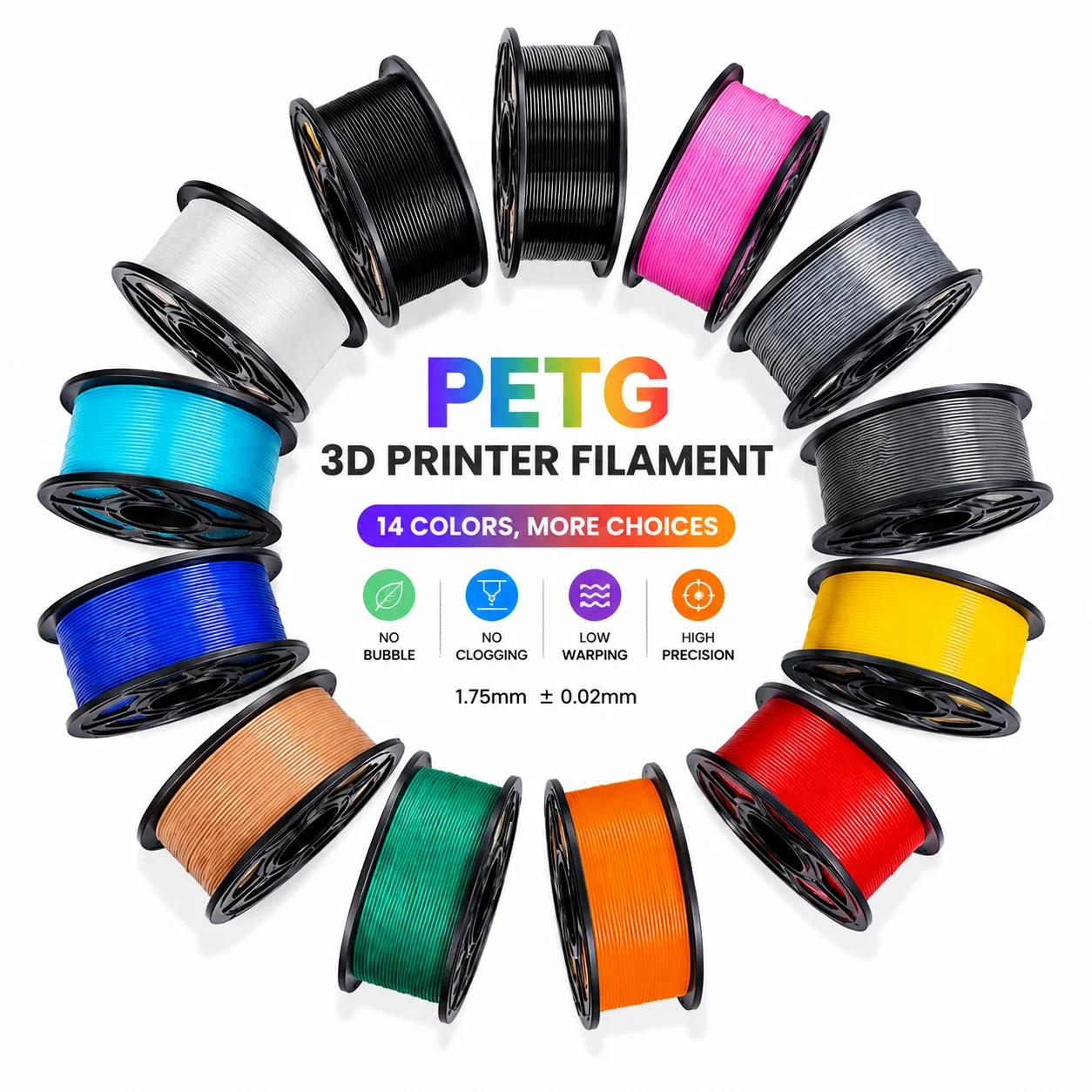 3D Printing Overhangs - 10kg PETG 1.75mm Filament Paketi, 3D