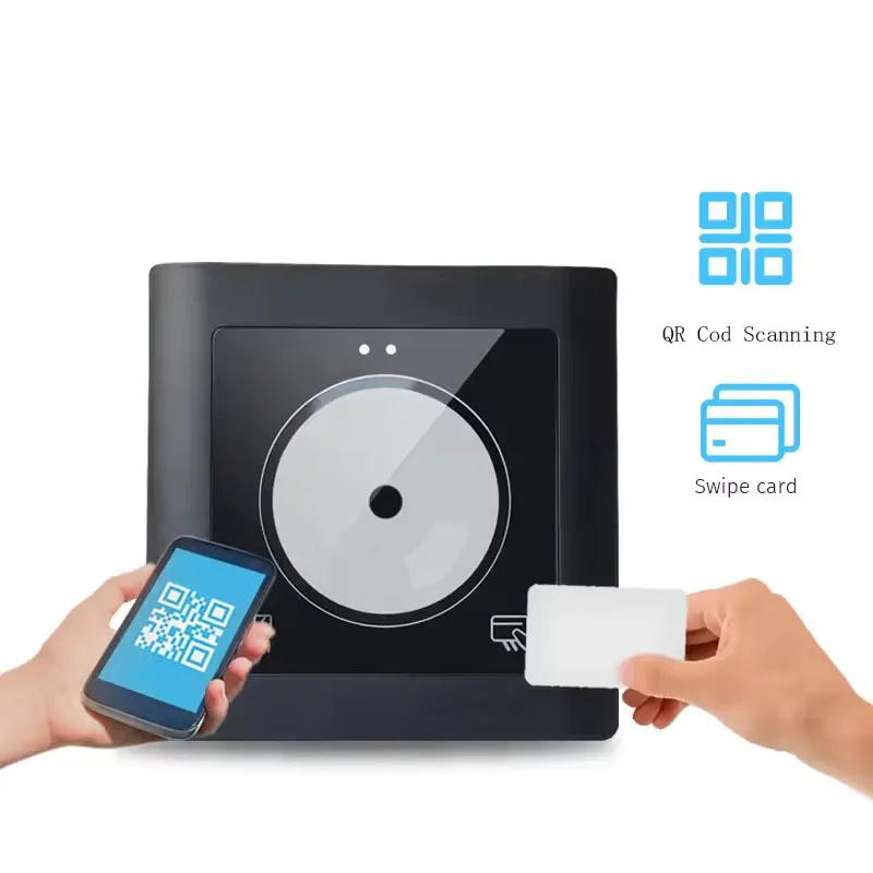 Rfid Reader Wiegand RS485 RS232 QR Code Reader Embedded Mounted ID Card Door QR Code Access Control Reader
