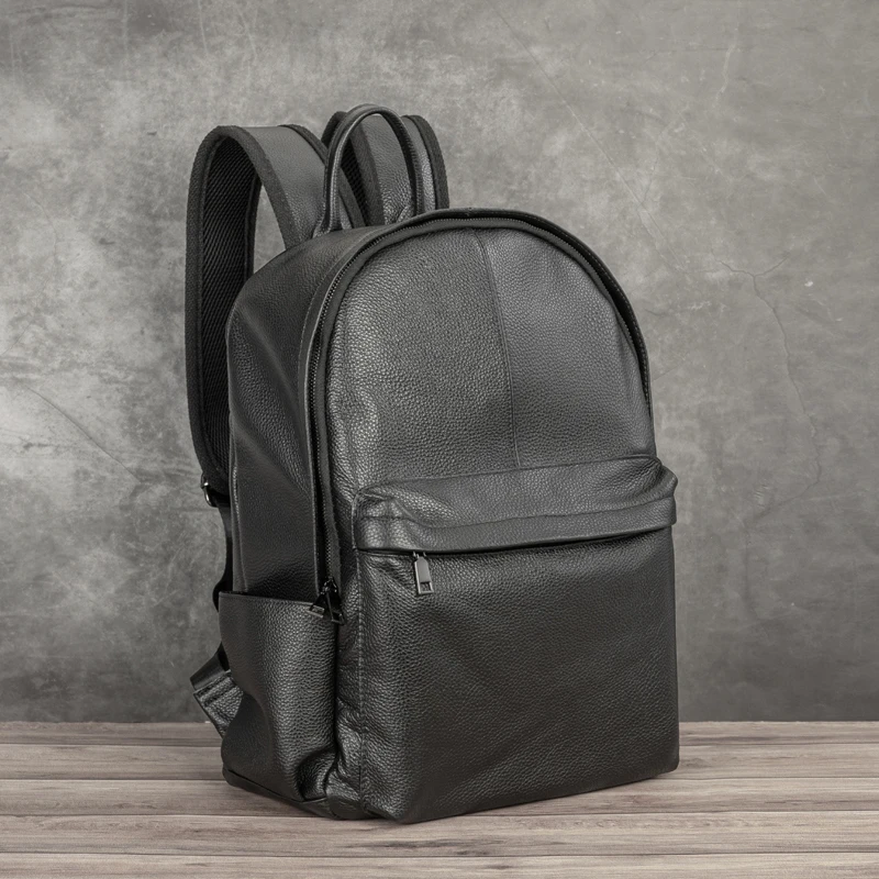 

Leather Men's Bapa First Layer Cowhide Casual Travel Laptop Bag Faionable Korean Sle Multifunctional Bookbag