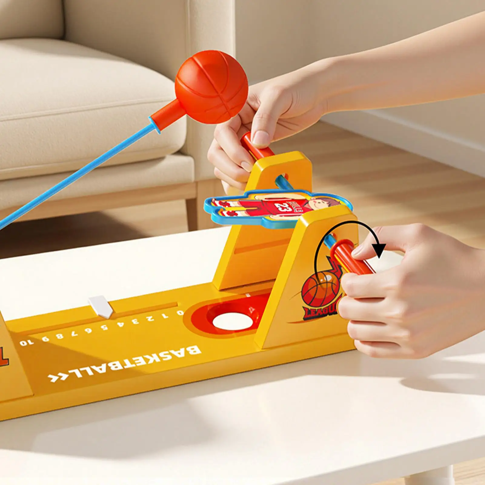 أحدث لعبة سطح المكتب للأطفال لعام 2026-كرة سلة بأطراف الأصابع 2 لاعب ألعاب الدماغ لوحة ألعاب طاولة كرة السلة بأطراف الأصابع هدية #2