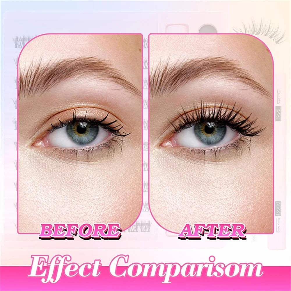 Lash Clusters 120pcs Cluster Lashes 8-16mm  Individual Lashes Extensions Natural Look LasFluffy Cluster Lashes