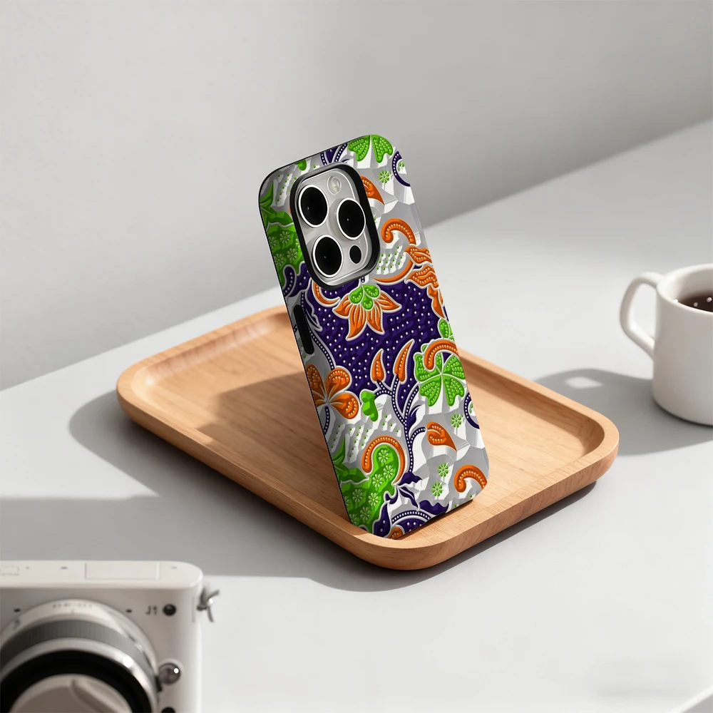 Bohemian Floral Fusion Phone Case for iPhone 17 16 15 14 13 12 11 Pro Max Air Plus Luxury Double-layer Back Cover