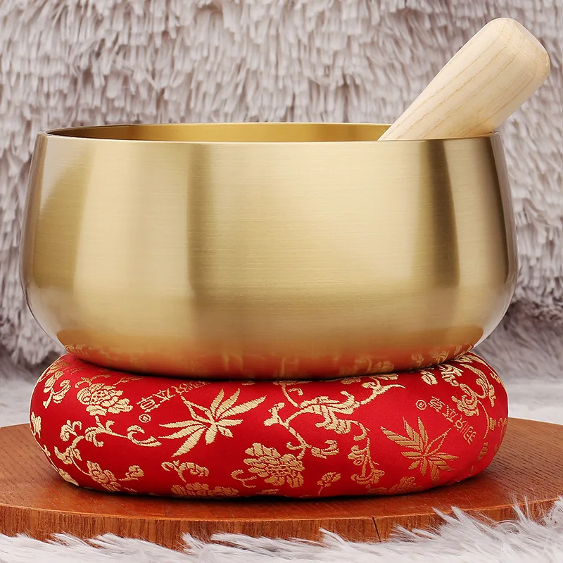 

Brass Taiwan Singing Bowl Buddha Sound Bowl Copper Chime Brass Chime Instrument Ringing Copper Bowl Meditation Instrument Deskto