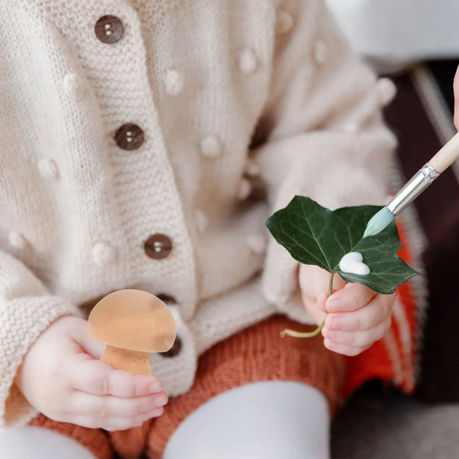 

Набор из 30 деревянных заготовок-грибов для росписи, творческий набор для детей, для домашнего декора, развивающие товары для класса, художественные принадлежности