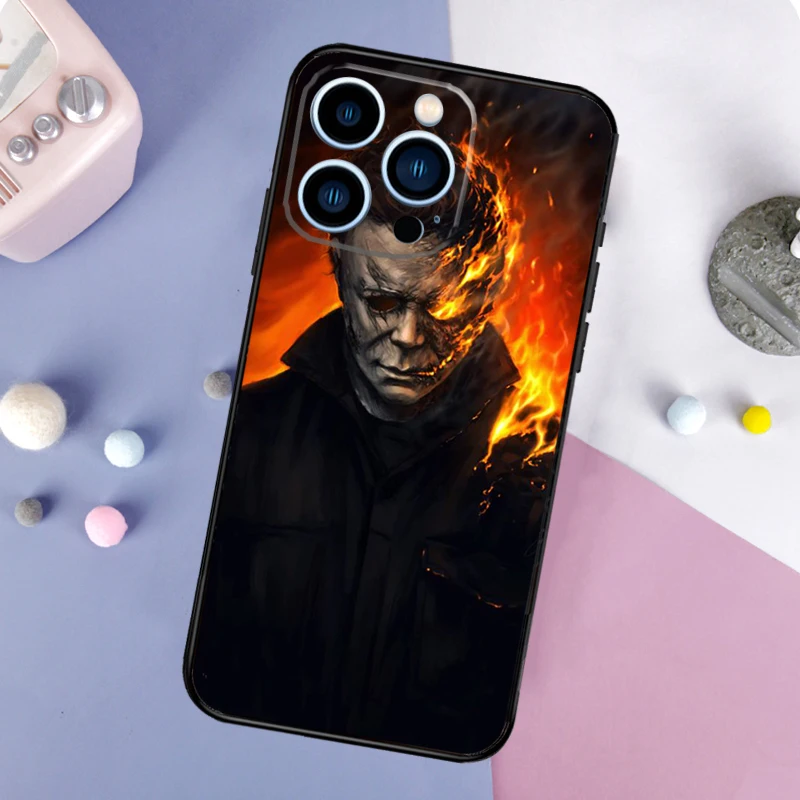 Michael Myers Funda For iPhone 16 15 11 12 13 14 Pro MAX X XS Max XR Plus 13 Mini Phone Case