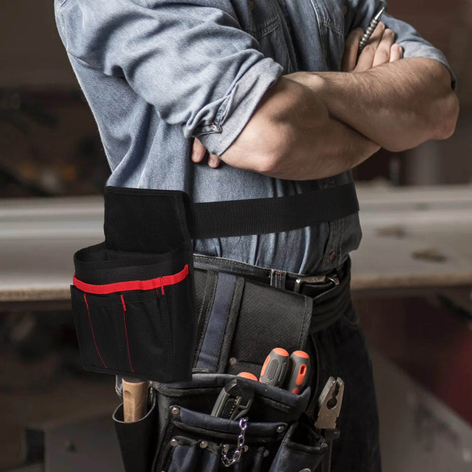 

Multifunctional Tool Belt Pouch For Electricians Carpenters Plumbers Durable Cloth Construction Adjustable Waist Strap Multiple