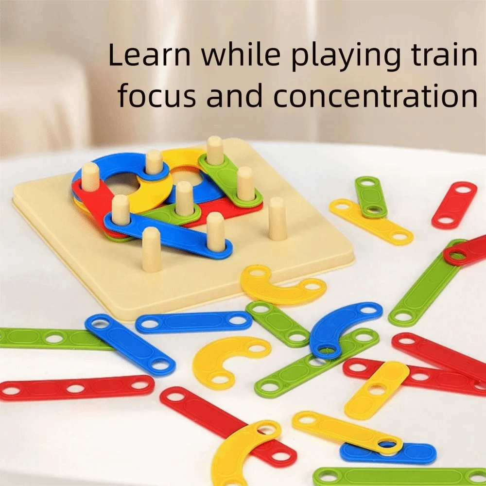 가변 모양 일치 컬럼 장난감 게임 퍼즐 보드 지능 퍼즐 기하학 컬럼 세트 DIY 수제 장난감 3D 퍼즐 게임