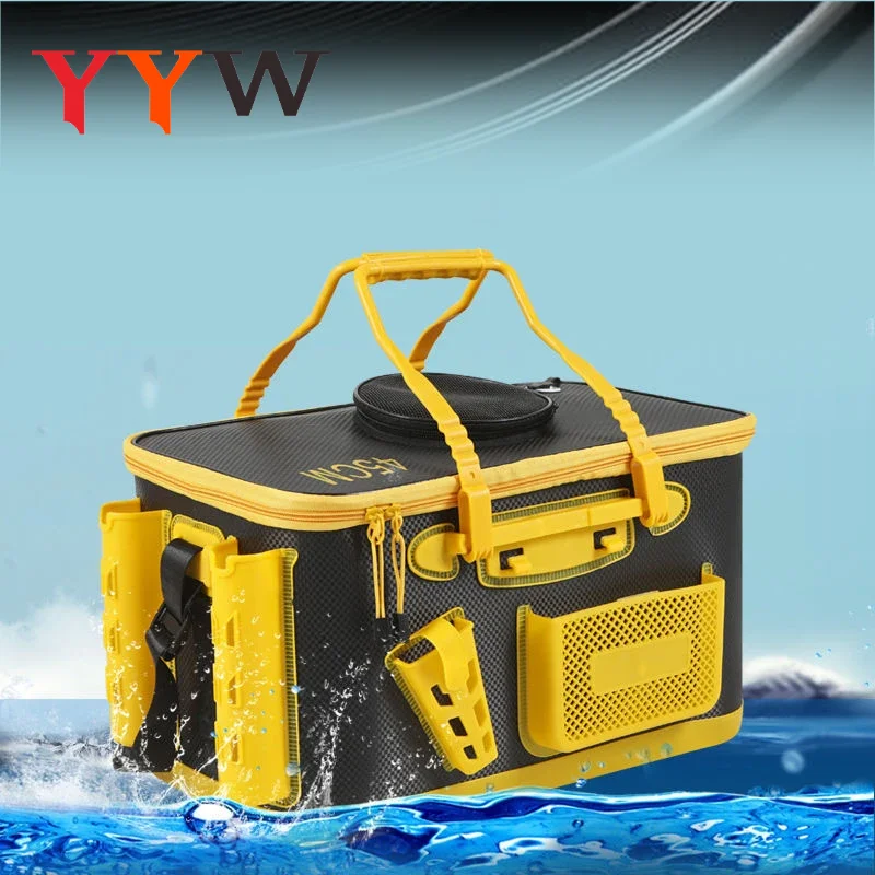 

Fishing Bucket EVA Multifunction Rod Bait Reel Lure Live Fish Storage Bag For Camping Fishing Accessories Tackle Box Waterproof