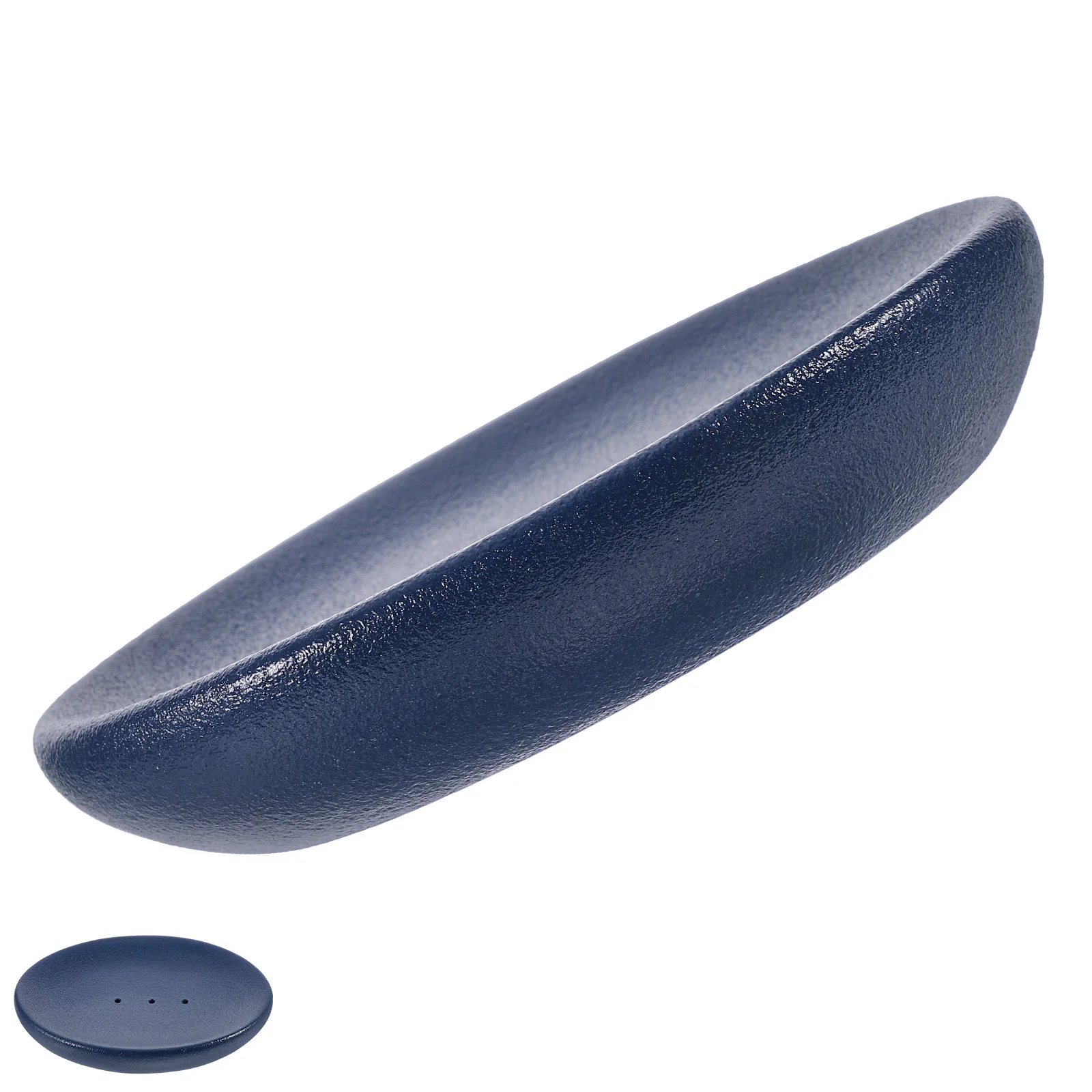 

1Pcs Soap Box Dark Blue Ceramic Creative Soap Dish for Bathroom Shower Kitchen Counter Top Use Modern Holder