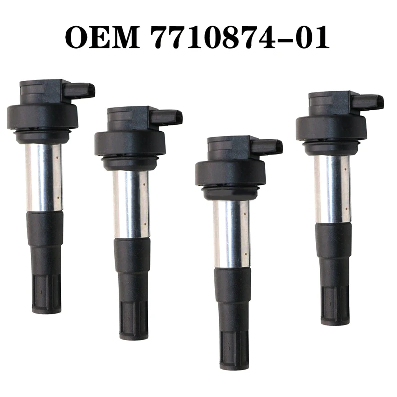 4PCS Engine Ignition Coil Pack 7710874-01 7710874-02 Parts Component For 2012-2014 BMW S1000RR