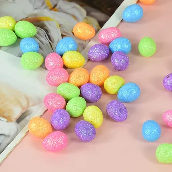 다채로운 거품 부활절 계란 미니 인공 새 비둘기 계란, DIY 공예, 아이 선물, 가정 장식, 행복한 부활절 파티, 호의 용품, 80 개 