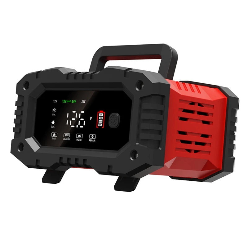 12V24V Fully Automatic Smart Charger 20A High Power Portable Car Motorcycle Battery Charger For Battery Charging