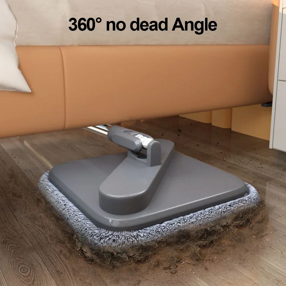 Floor Cleaning Mop with Bucket Spin Mop Hand-Free Lazy Squeeze Mop 360° Rotatable Automatic Magic Floor Mop Home Cleaning Tools