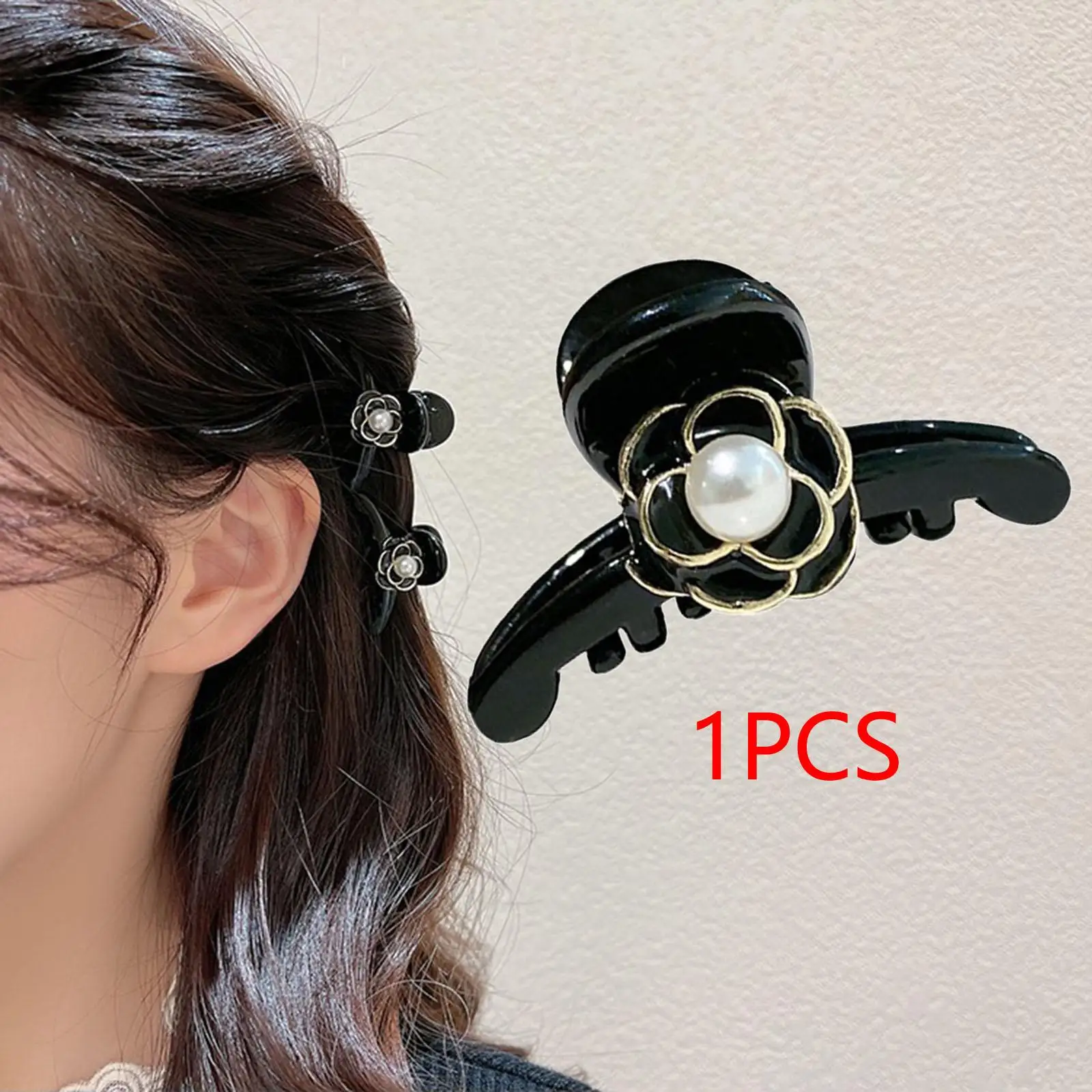 Camellia Fashion Headdress Hair Clamps Barrettes Nonslip Hairpin for Travel Birthday Gift Ornament