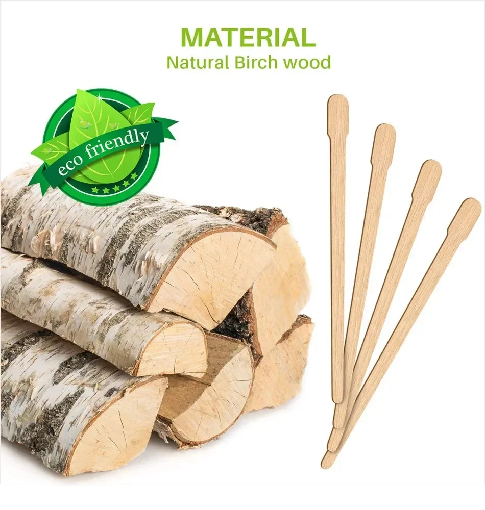 2026 100Pcs/pack Disposable Wooden Waxing Beauty Stick Wax Bean Wiping Wax Bar Tool Disposable Hair Removal Body Beauty Tools