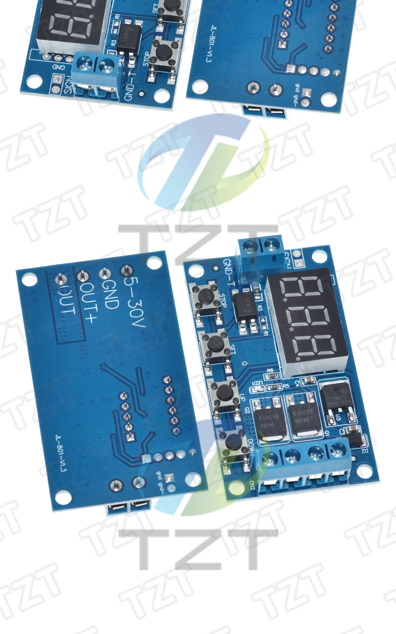 DIYTZT 1/2/3PCS Trigger Zyklus Timer Verzögerung Schalter 12 24V Platine Dual MOS Rohr control Modul – Detail 6